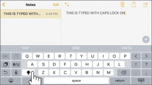 Thủ thuật iPhone 4 bật/tắt chế độ Caps Lock (gõ chữ viết hoa)