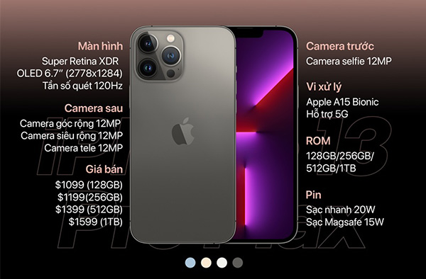 Thông số chuyên môn iPhone 13 Pro Max