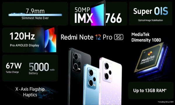 Thông số cấu hình Xiaomi Note 12 Pro 5G